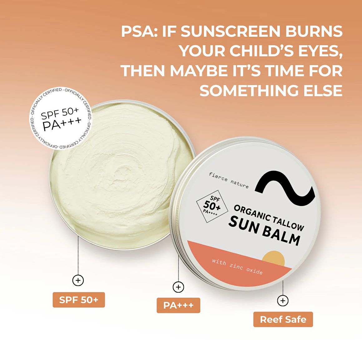 FIERCE NATURE ORGANIC TALLOW SUN BALM
